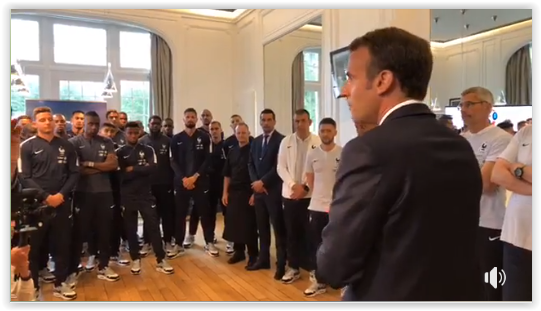 Præsident Macron sendte det franske hold